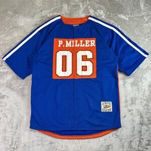 Vintage P. Miller Full Zip Jersey Mens Large Blue Orange Hip Hop Streetwear Y2K